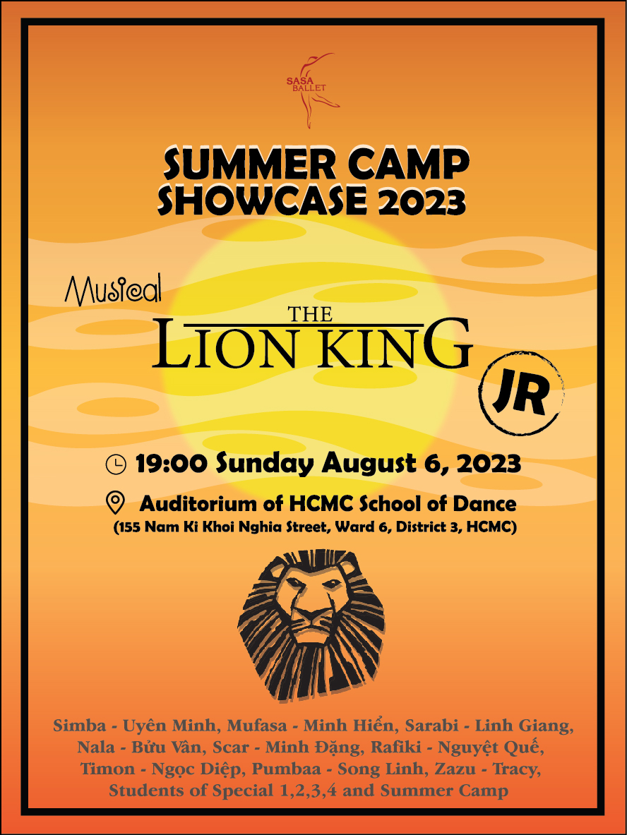 Summer Camp Showcase 2023 - The Lion King Musical