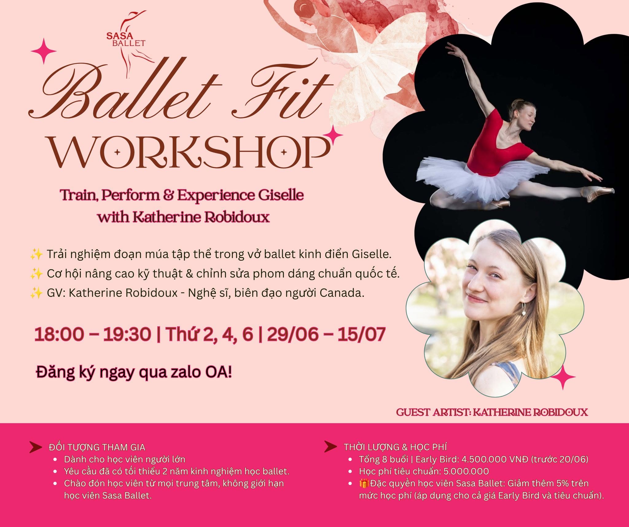 Ballet Fit Workshop cùng giáo viên quốc tế: Katherine Robidoux